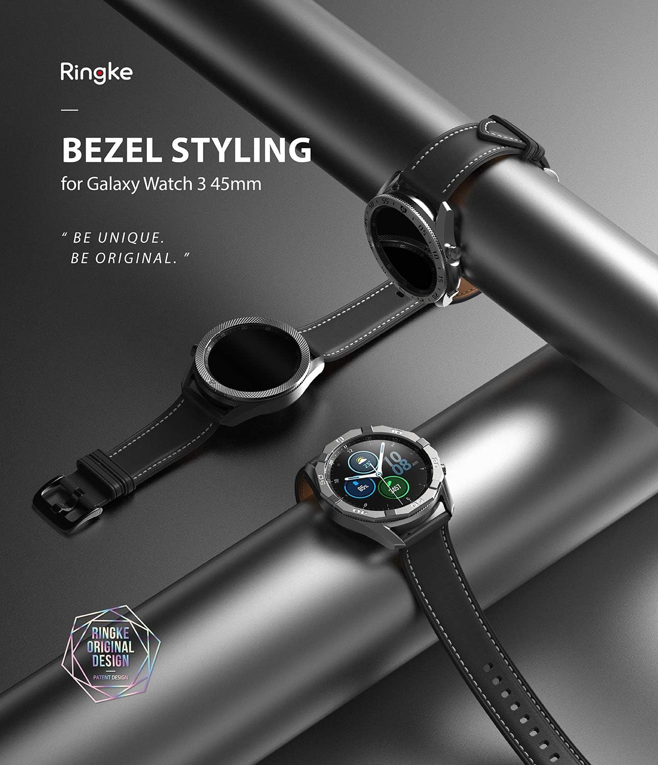 Detalle 2 de Ringke Bezel Styling for Galaxy Watch 3 45mm Bezel Ring – Black