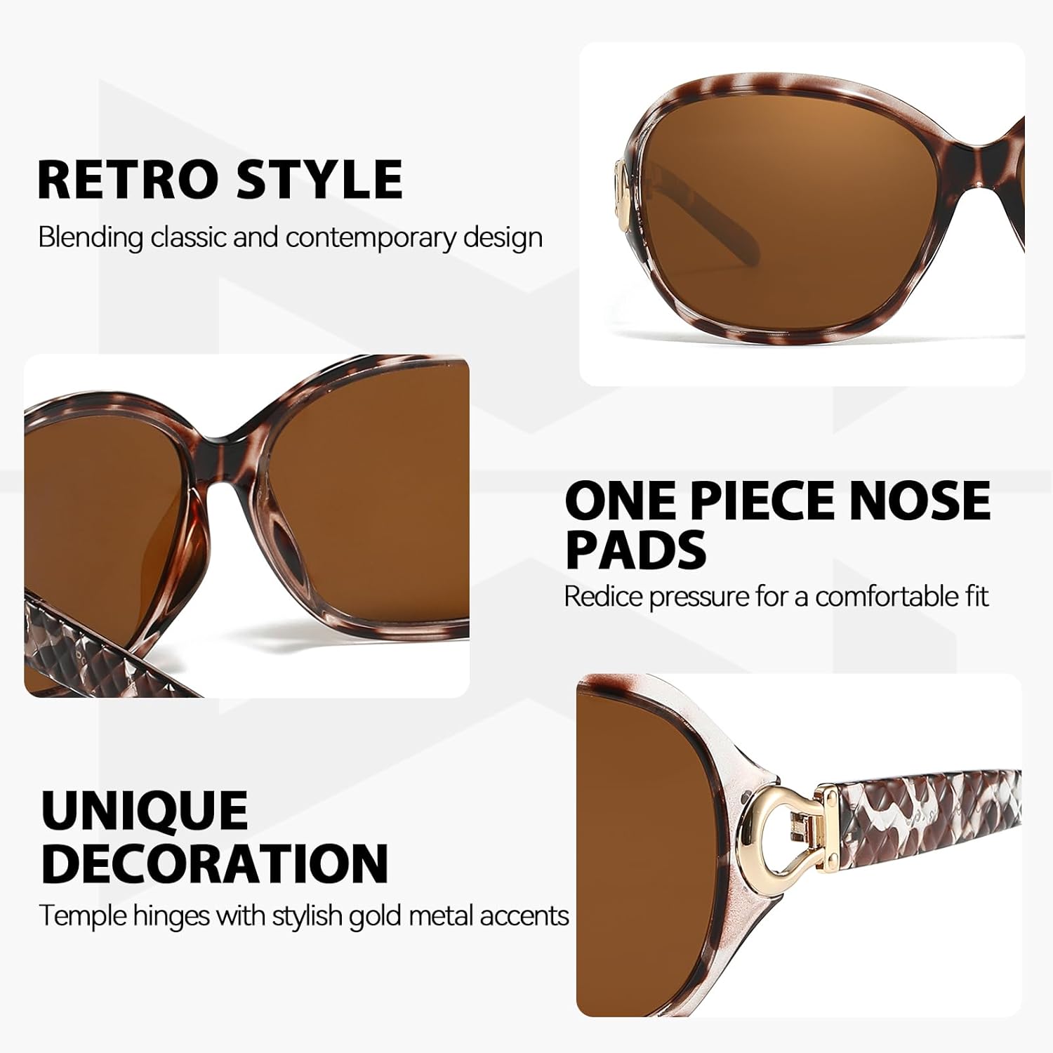 Thumbnail 4 de Myiaur polarised oversized sunglasses for women with UV400 protection