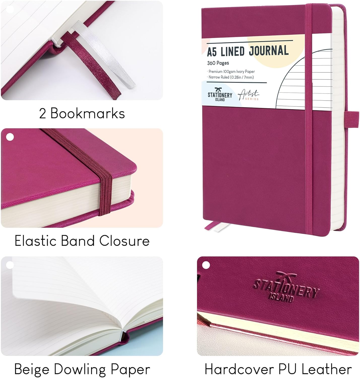 Thumbnail 6 de STATIONERY ISLAND A5 Lined Notebook 360 Pages 📒