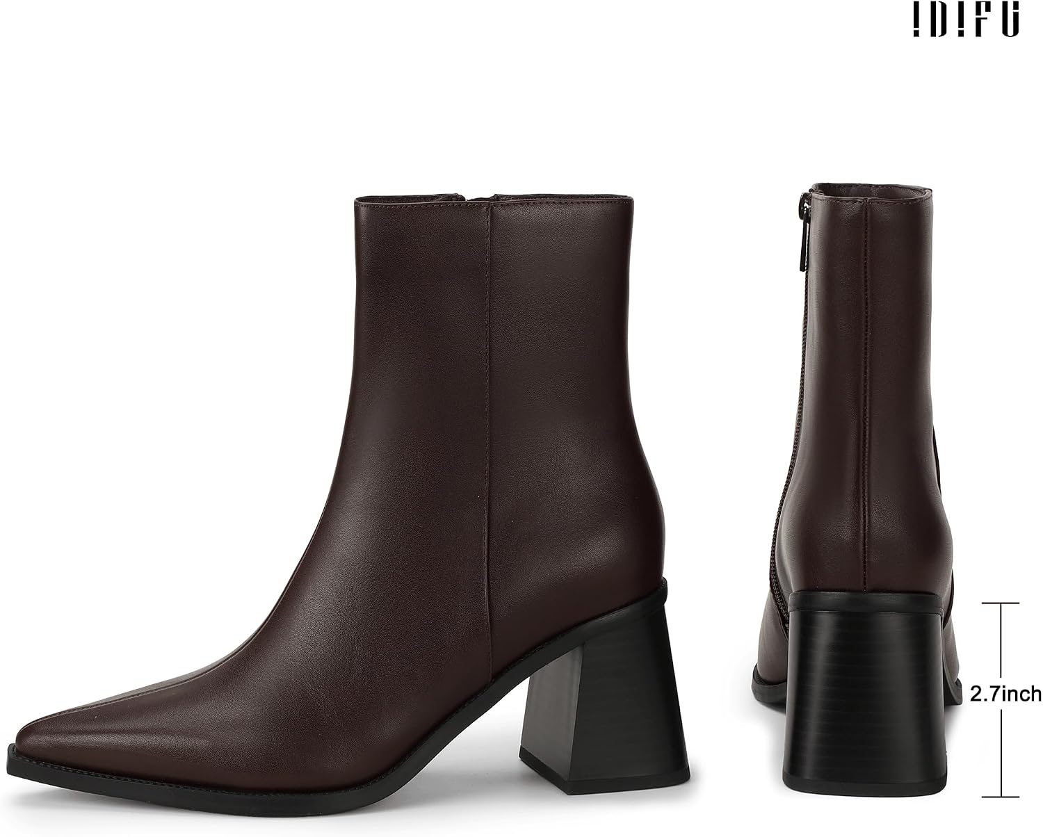 Thumbnail 5 de IDIFU Women's Ankle Boots with 2.7-Inch Block Heel