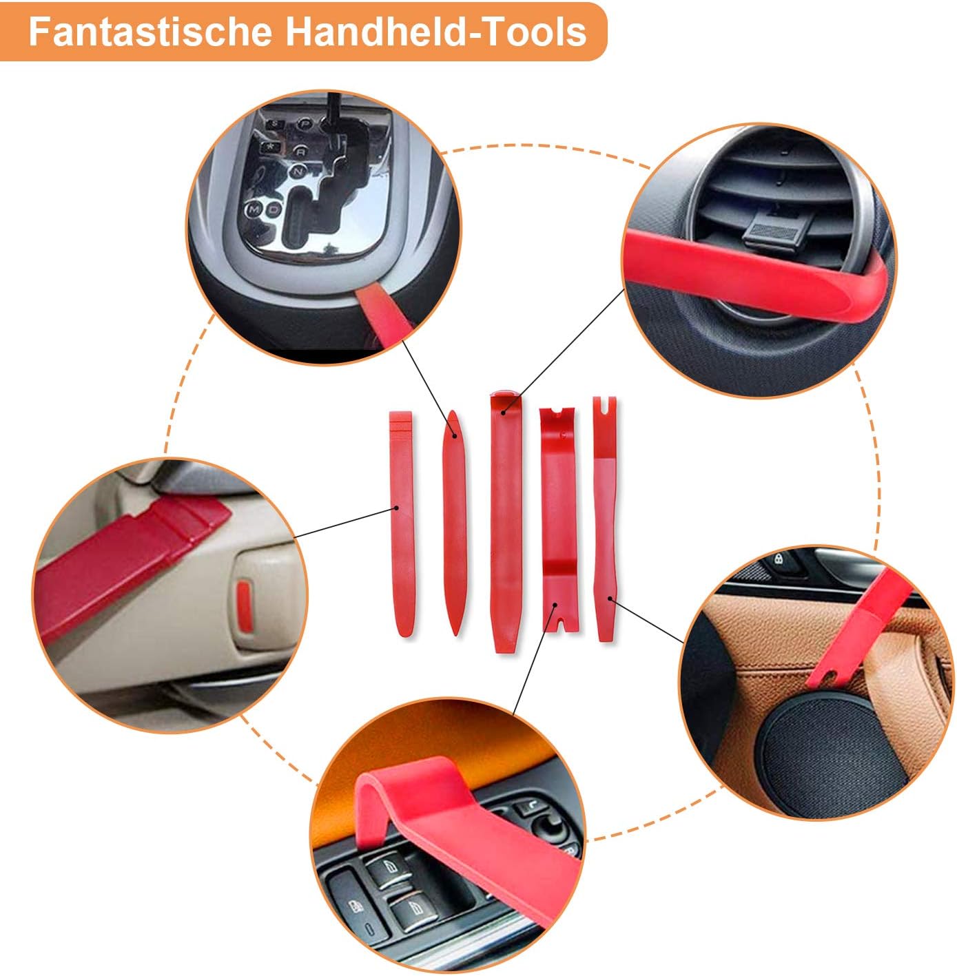 Detalle de Ginsco Kfz-Werkzeug-Set 716-teilig: Universal Befestigungsclips für Verkleidungen, Stoßstangen & mehr