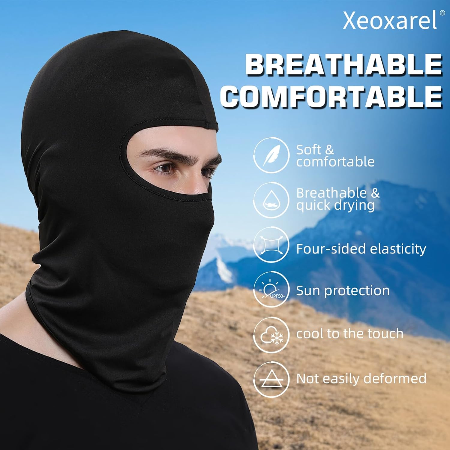 Thumbnail 6 de Xeoxarel 6-Pack Balaclava Ski Masks, Full-Face Cover with Multiple Wear Styles