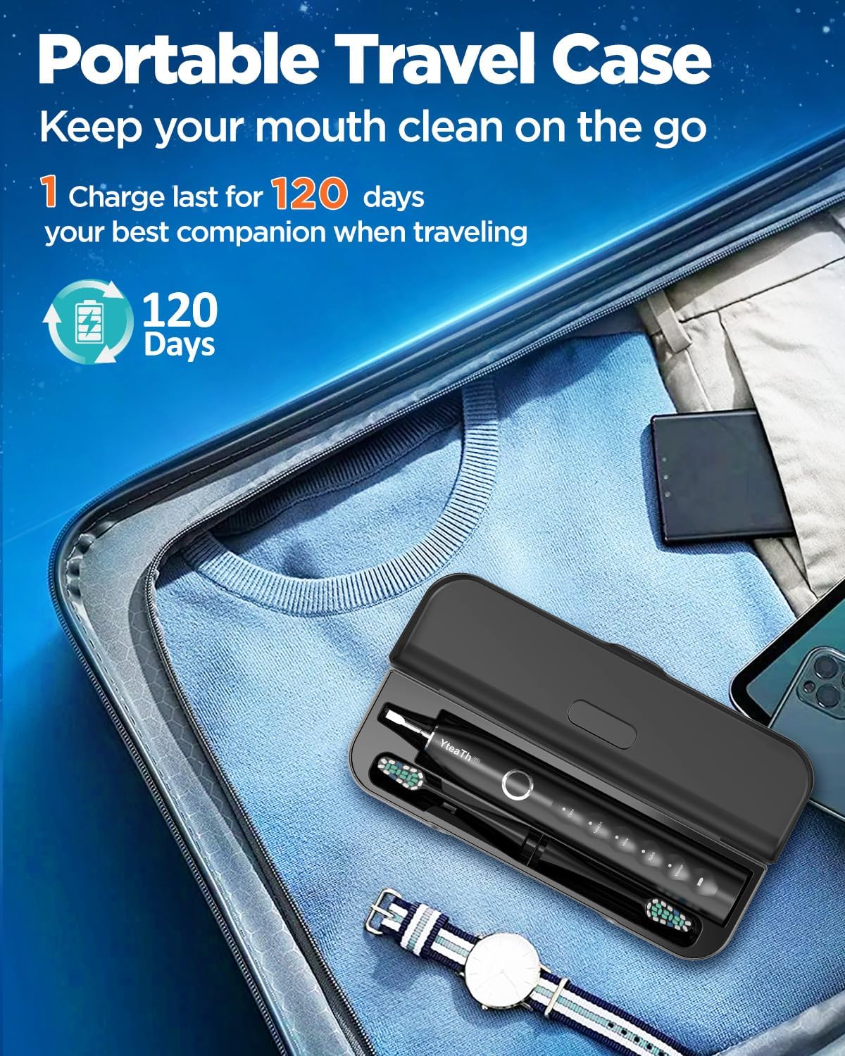 Thumbnail 6 de Sonic Electric Toothbrush 50,000 VPM 120 Days