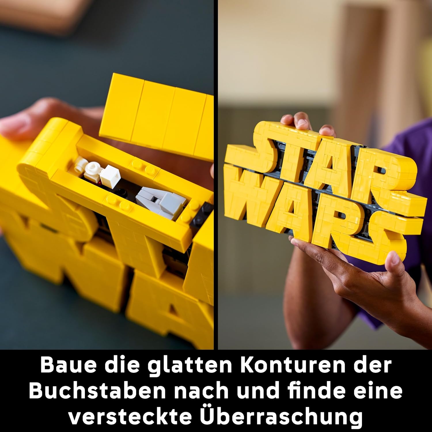 Detalle 2 de LEGO Star Wars 75407 Logo aus Steinen – Ausstellungsstück für Erwachsene