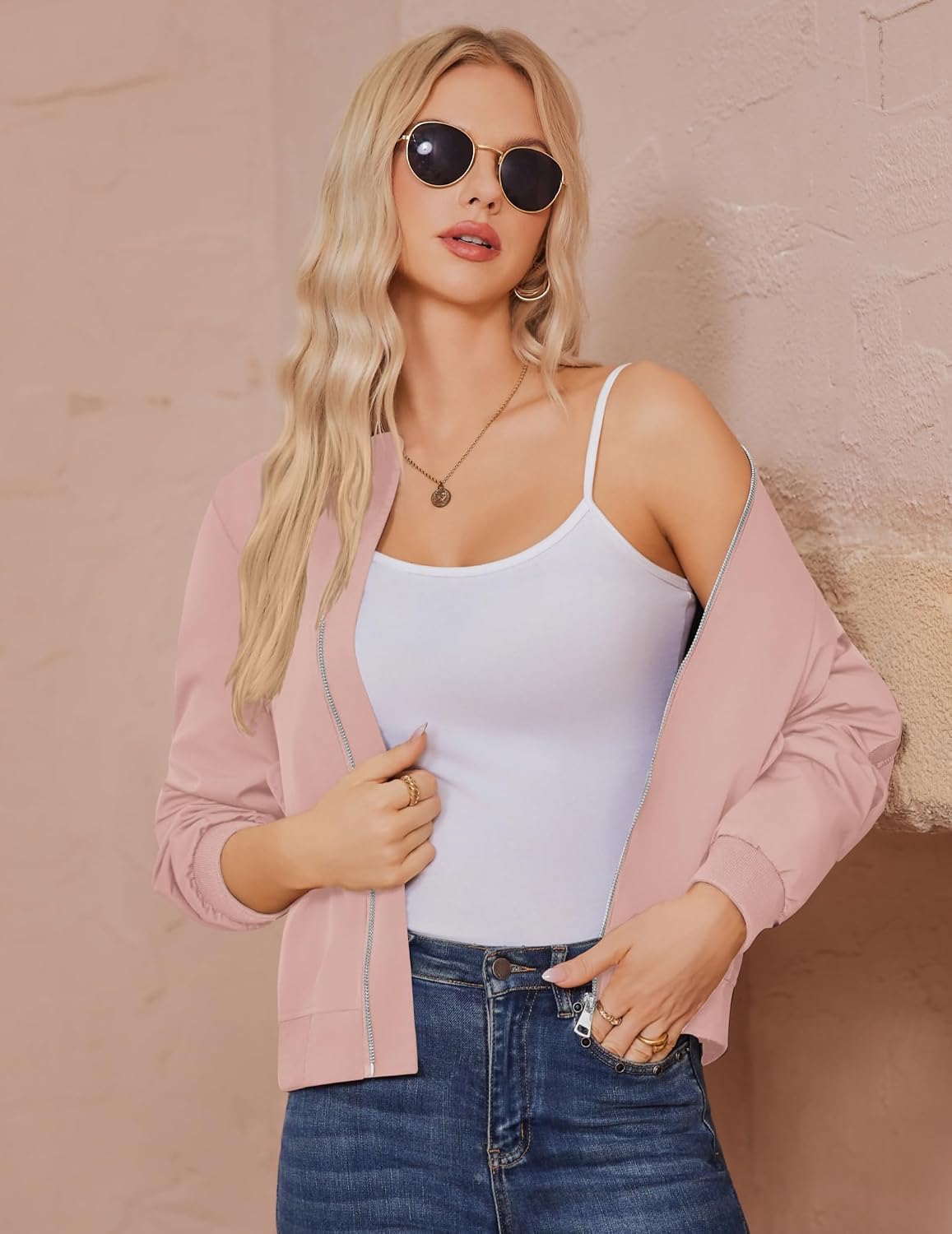 Thumbnail 2 de Zeagoo Bomberjacke Damen Kurz Blouson