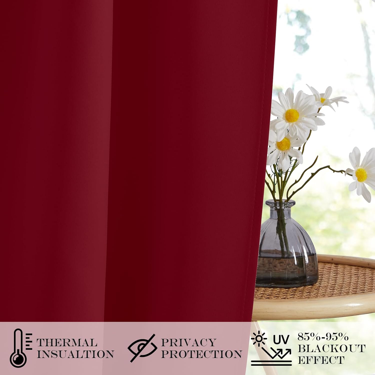 Thumbnail 4 de NICETOWN French Door Curtain, 36 x 50 in