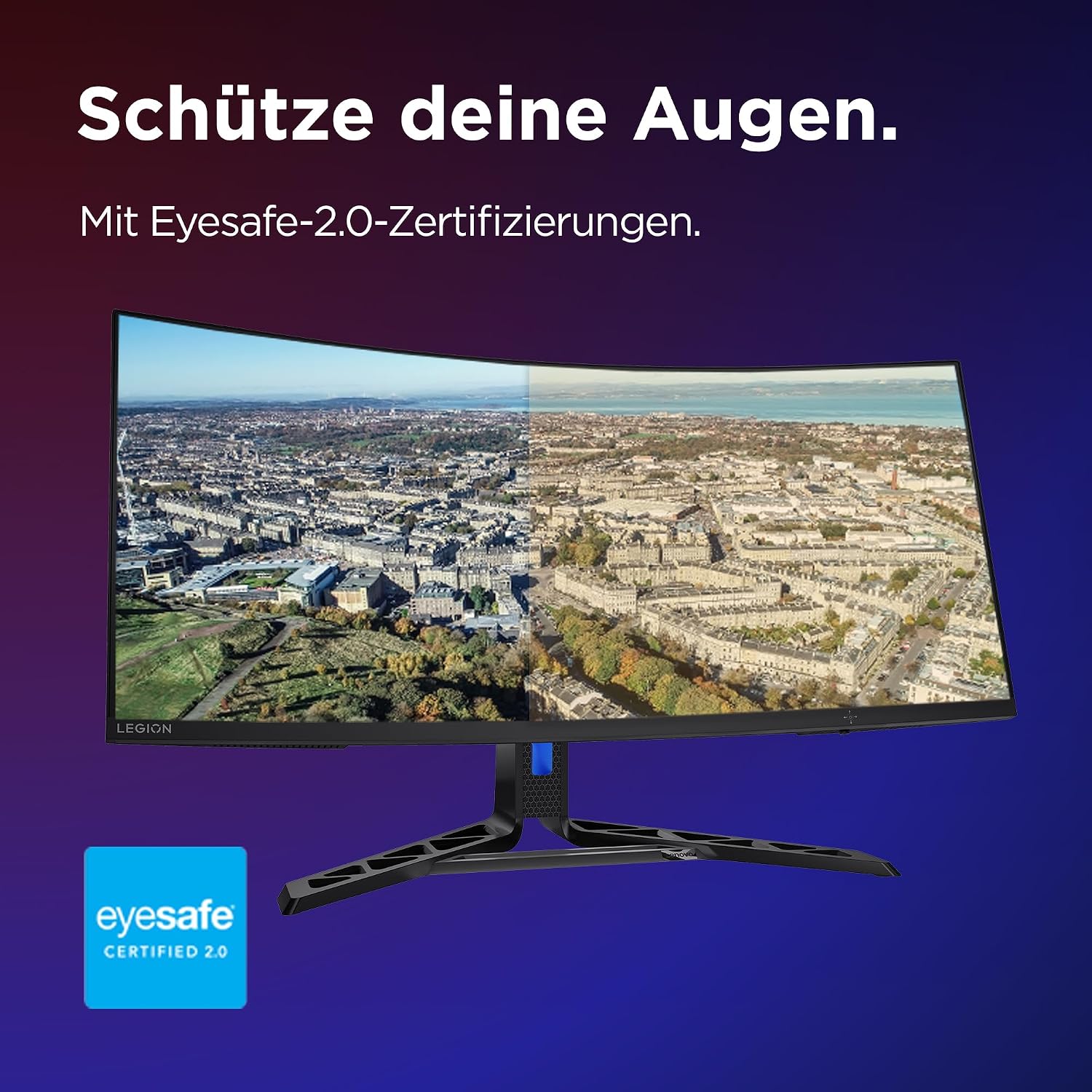 Thumbnail 3 de Lenovo Legion R34w-30 34" UWQHD Curved Monitor