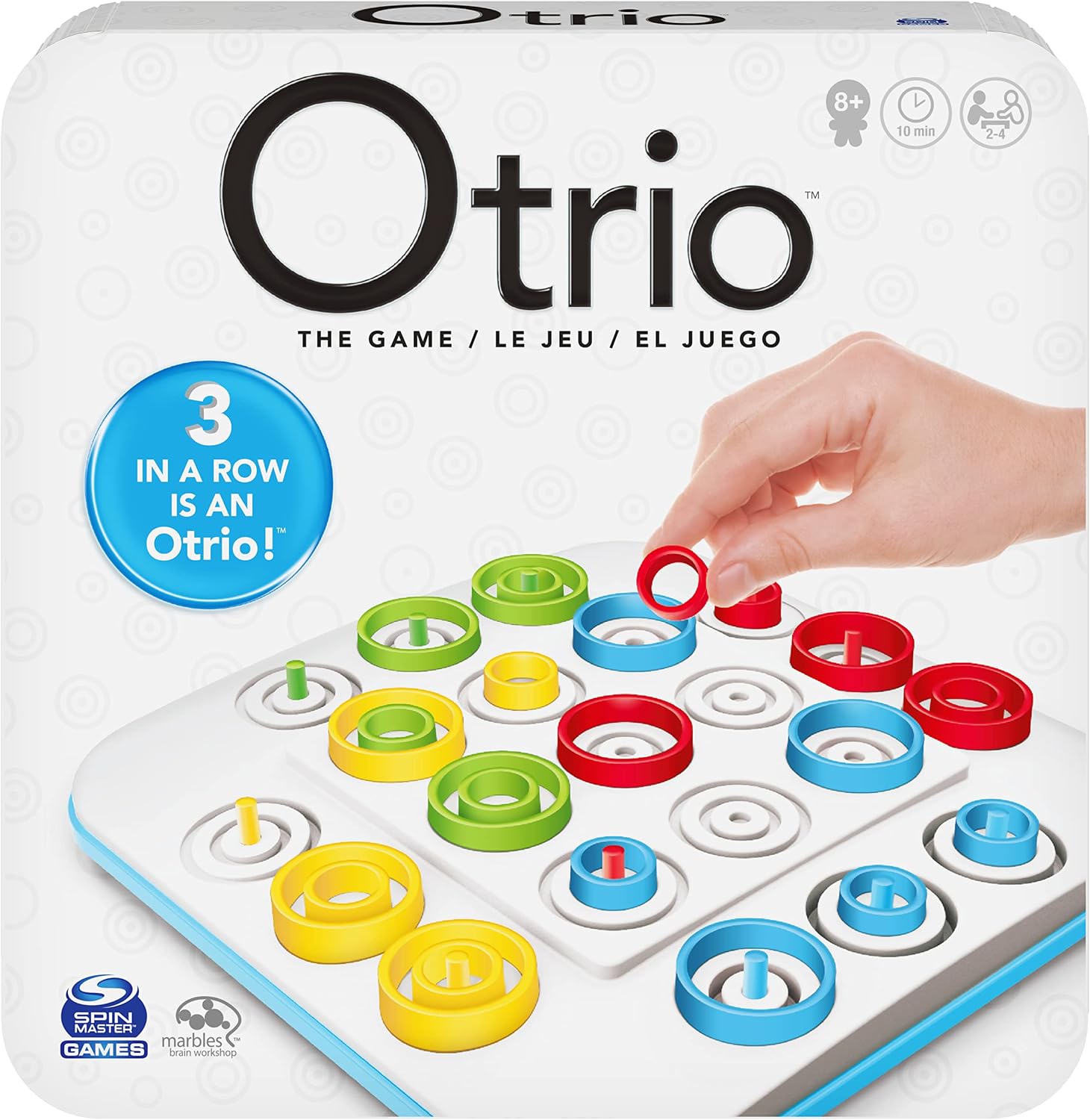 Detalle de Spin Master Otrio Nouvelle édition – Strategiespiel für 2–4 Spieler ab 8 Jahren