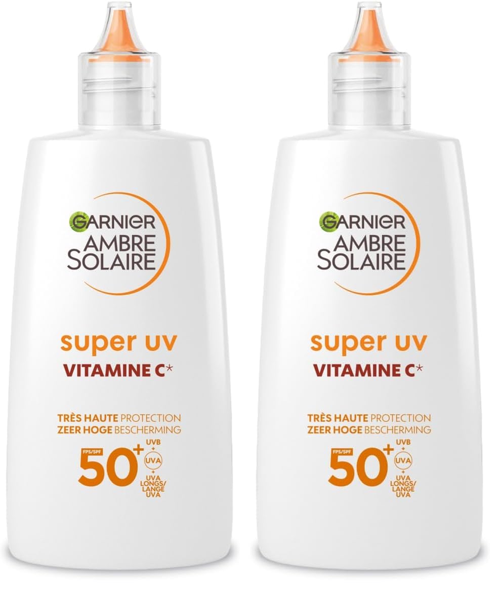 Detalle de Garnier Ambre Solaire Super UV Vitamin C Daily Fluid gegen dunkle Flecken (LSF 50+, unsichtbares Finish), 40 ml