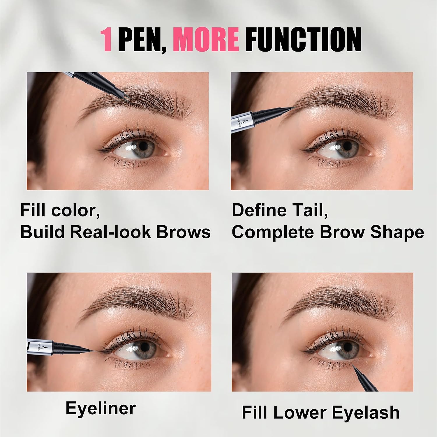 Thumbnail 3 de YZ&YL Crayon sourcil double embout imperméable effet poil (marron noir) avec micro-pointe et pinceau