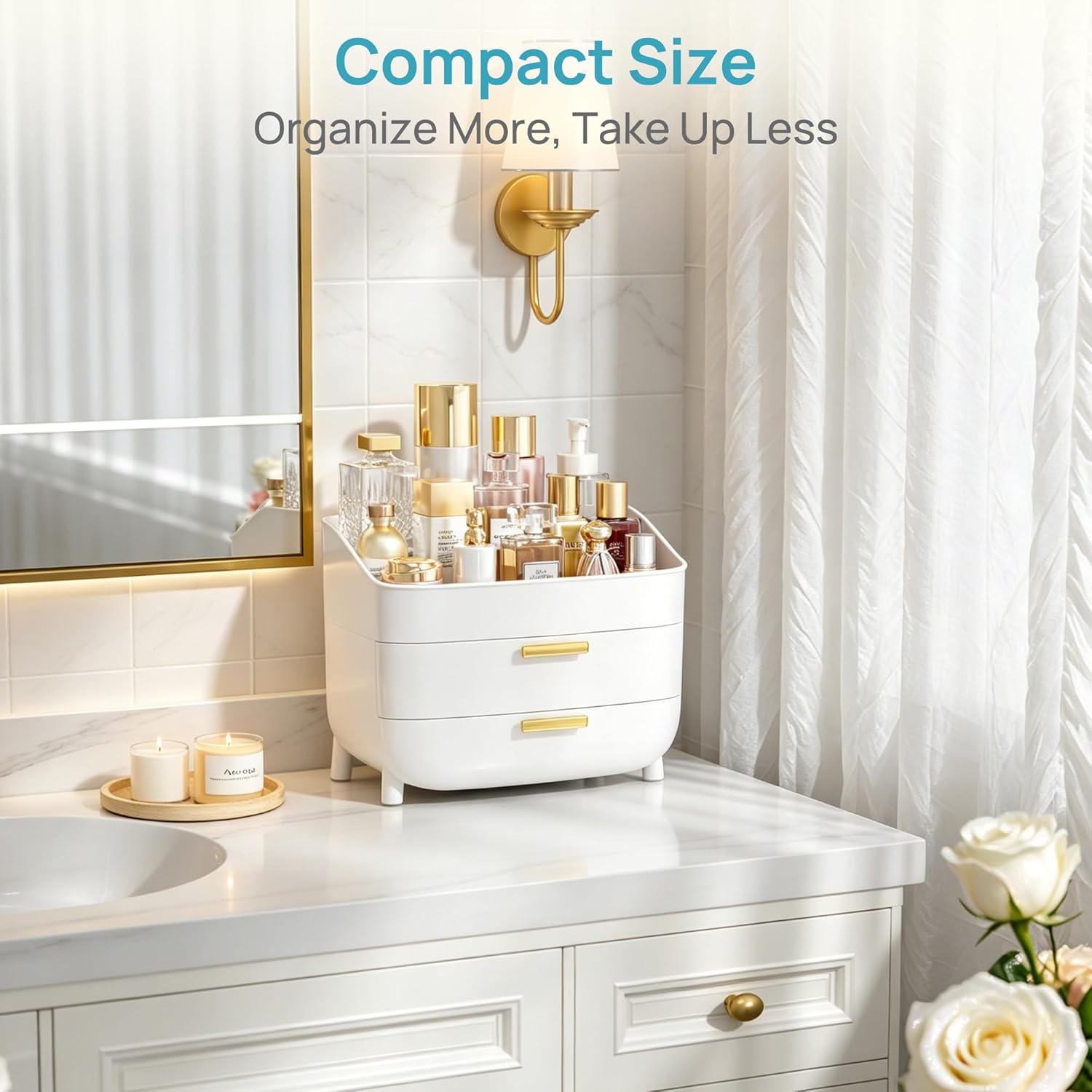Thumbnail 4 de Vtopmart 3-Tier Makeup Organizer with Drawers