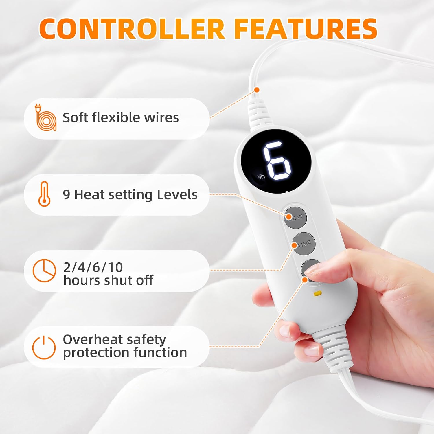 Thumbnail 2 de SameBed XHL-DRCL-King-2026 King Heated Mattress Pad, Quilted, 9 Settings