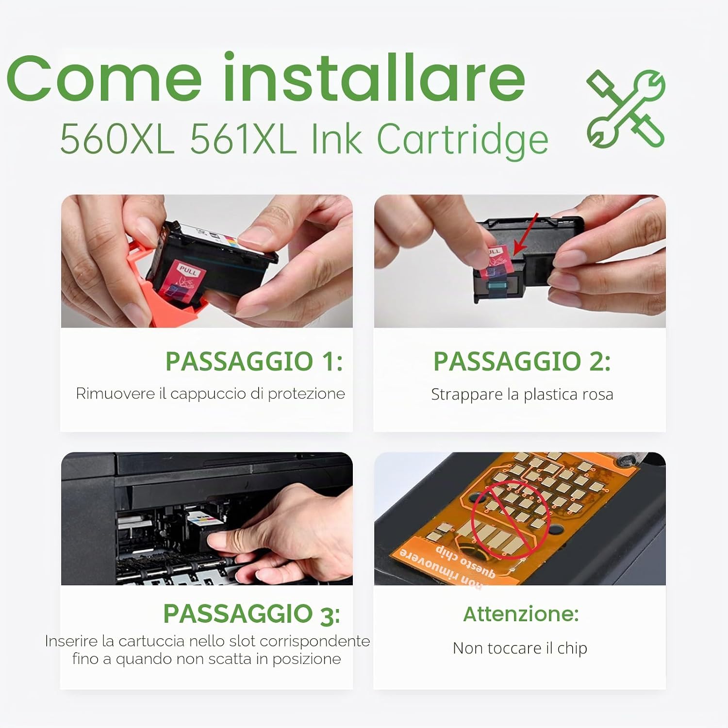 Thumbnail 6 de Lemero 560/561XL Cartucce compatibili per Canon Pixma TS5350/TS7450 – 2-pack (nero+colore)