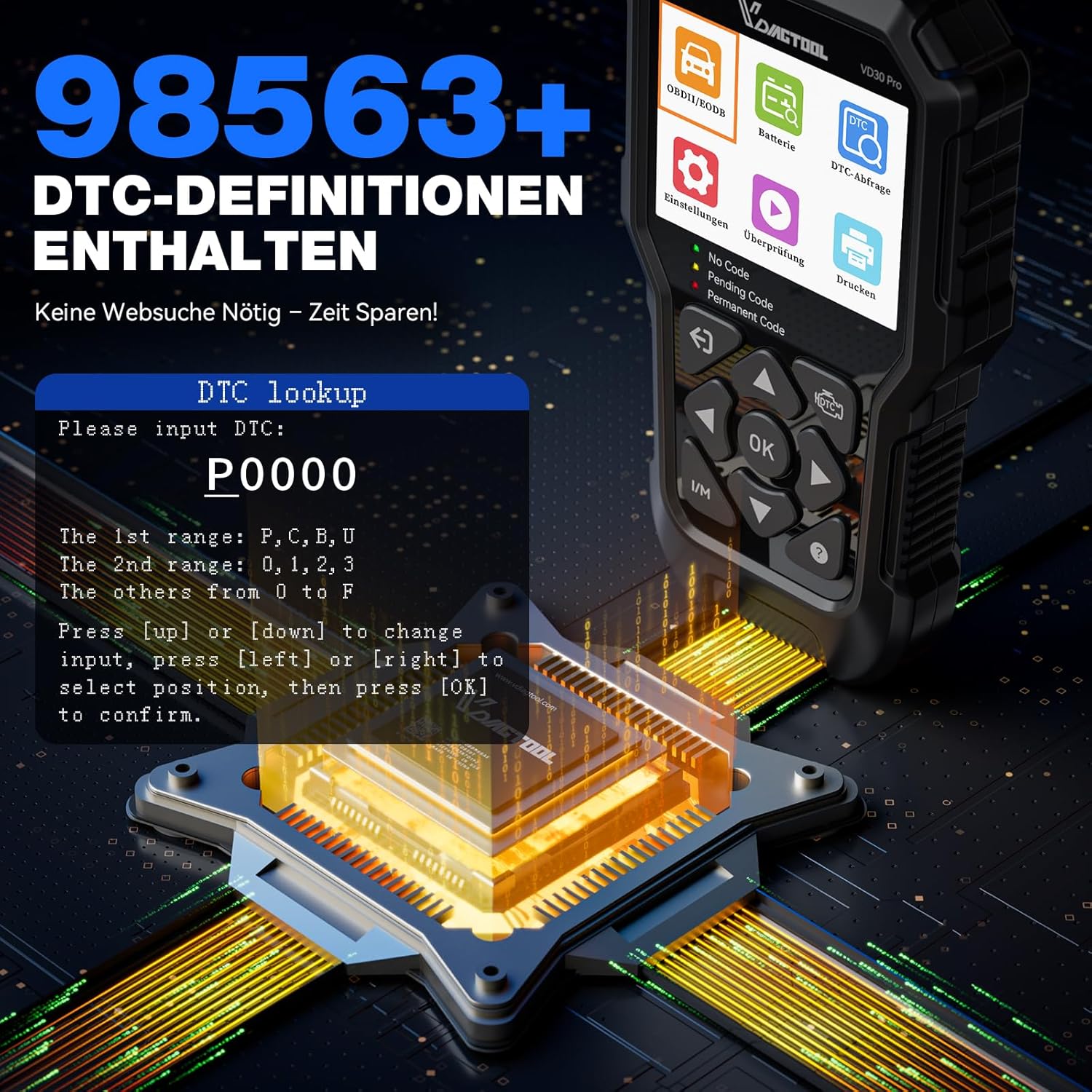Thumbnail 6 de VDIAGTOOL VD30 Pro OBD2 Diagnosegerät 2,8"