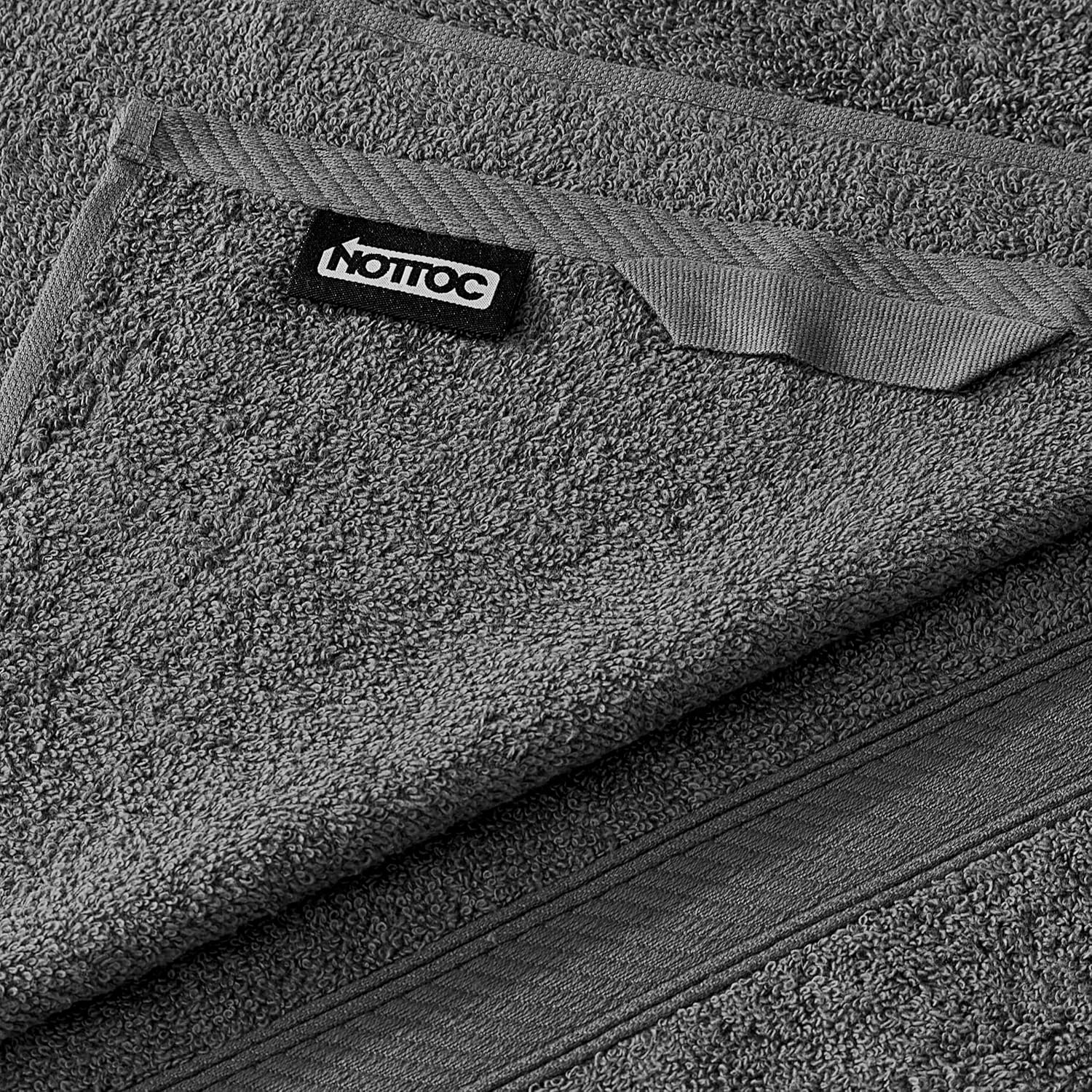 Thumbnail 1 de nottoc Frottier Handtücher-Set Anthrazit/Grau (4-teilig) aus Baumwolle, 50 x 90 cm