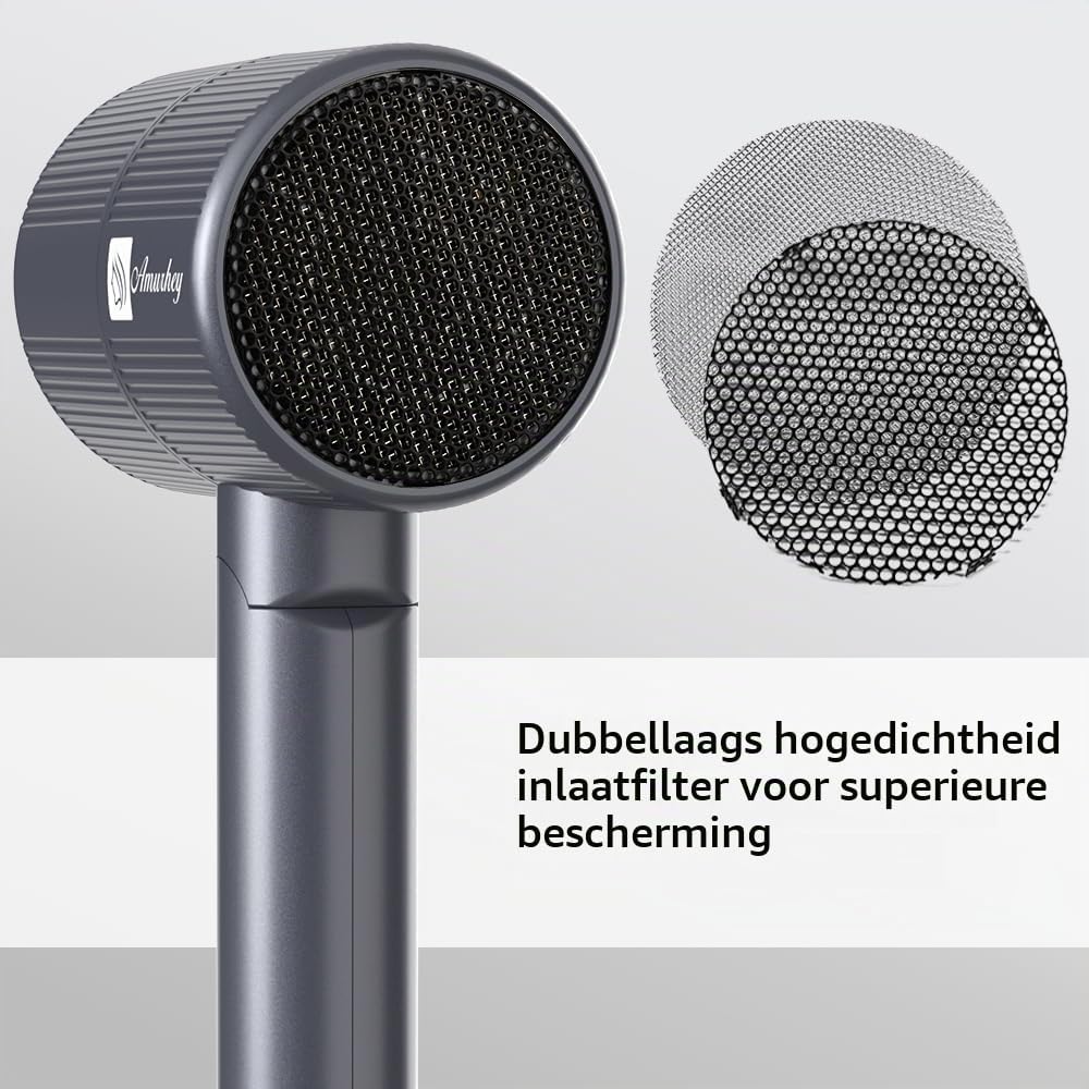 Detalle de Amurhey opvouwbare reisföhn 2000 W met ionentechnologie en diffuser