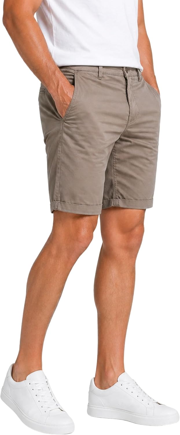 Detalle 2 de Smith & Solo Kurze Hosen Herren – Chino Shorts aus Baumwolle, vielseitige Bermuda Hose für Sommer und Training