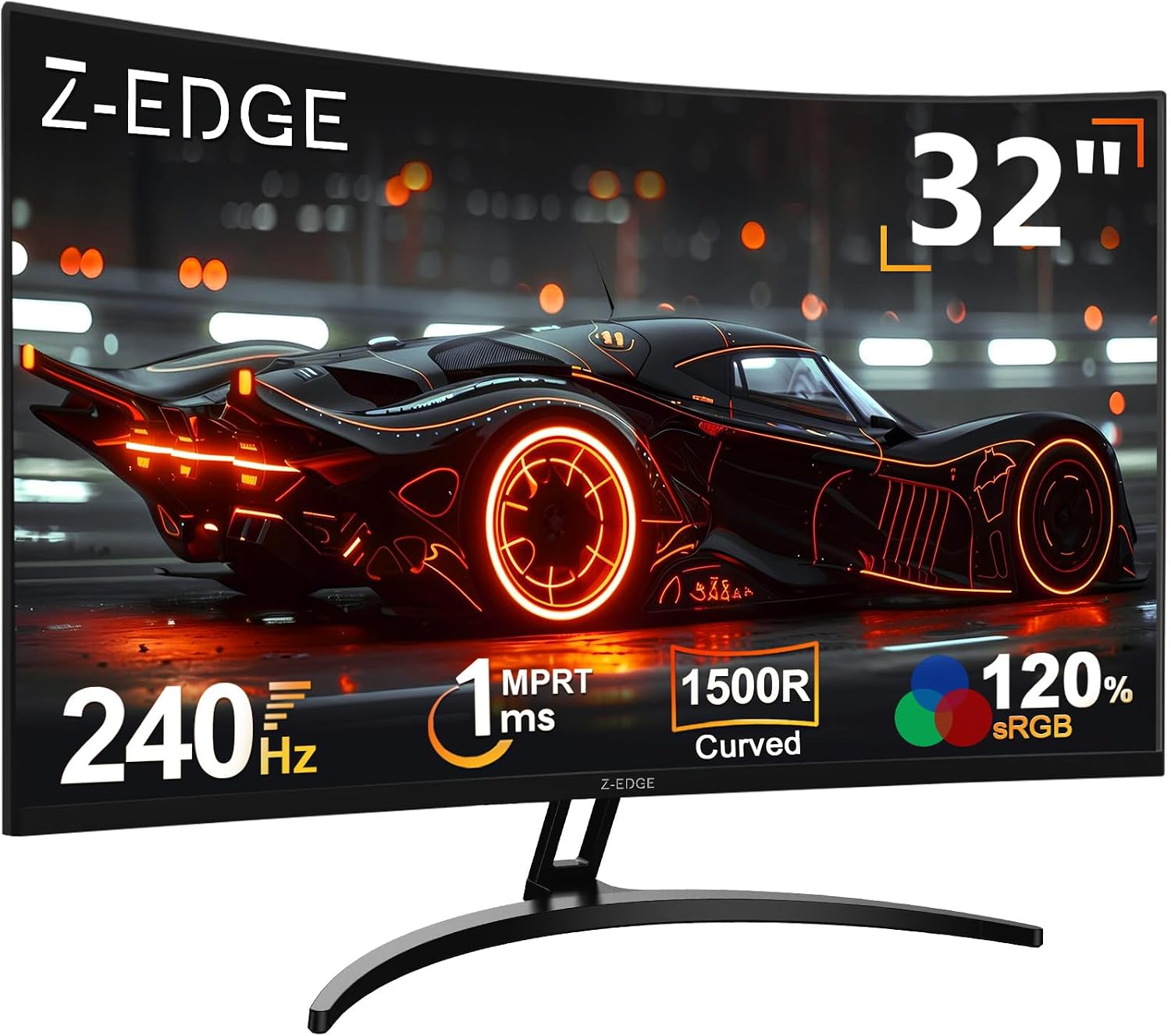 Detalle de Z-Edge 32 Inch Curved Gaming Monitor (240Hz, 1ms MPRT) – Full HD, FreeSync, DisplayPort & HDMI