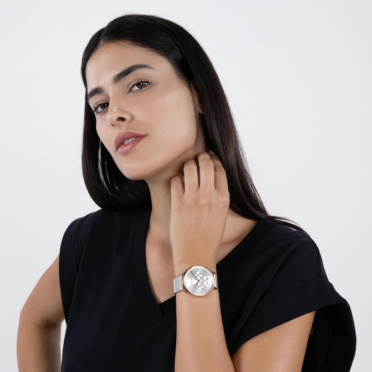 Thumbnail 4 de Calvin Klein Damen Quarz-Uhr Multi-Zifferblatt mit Edelstahl-Mesh-Armband (38 mm)