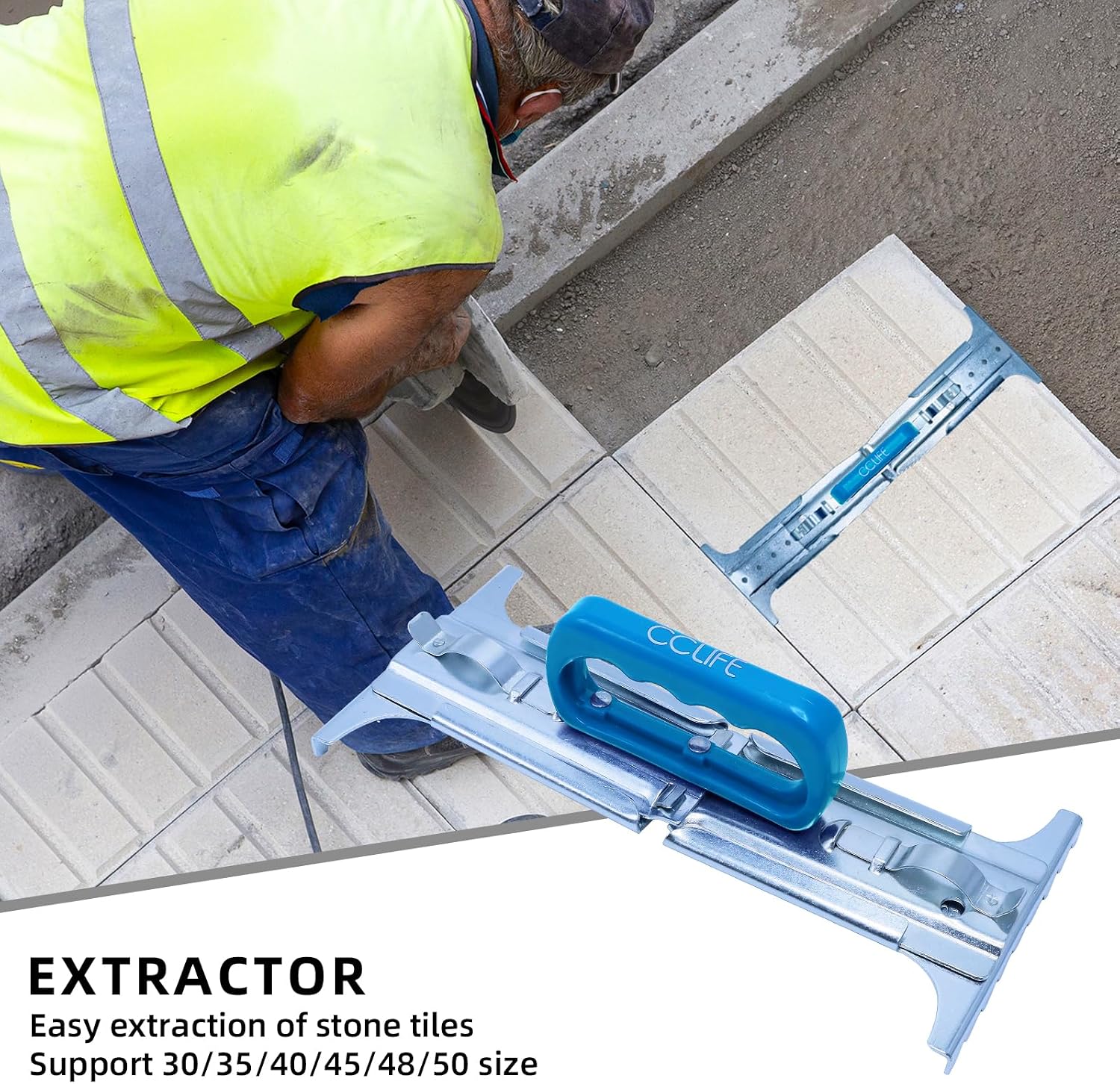 Thumbnail 5 de CCLIFE Plattenheber Fliesenheber 6-stufig verstellbar 30–50 cm, Tragkraft bis 30 kg