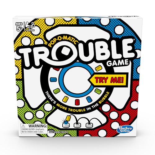 Detalle de Hasbro Gaming Trouble Board Game for Kids Ages 5 and Up (2-4 Players)