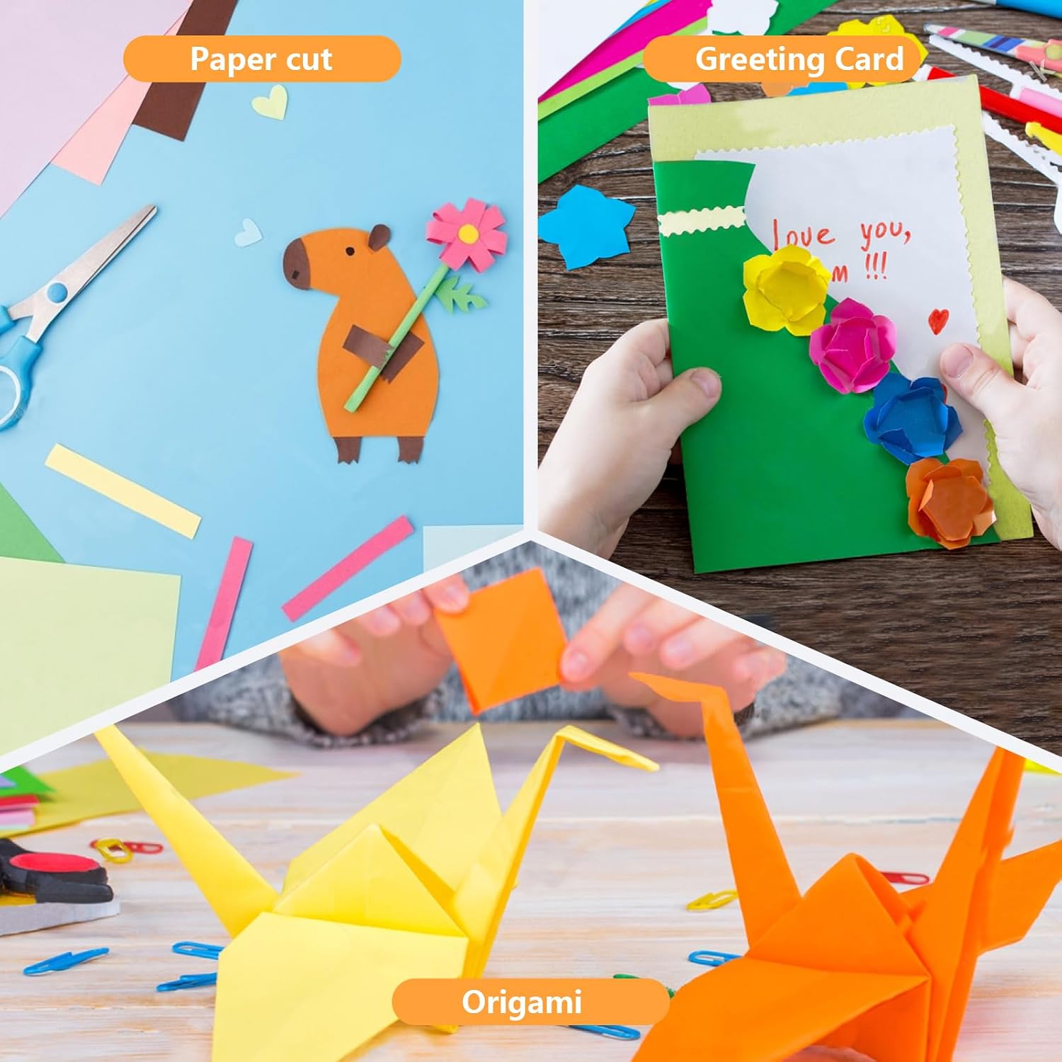 Thumbnail 6 de Coloured Card A4 120 Sheets Pack 230GSM – Multicoloured Coloured Cardstock for DIY Arts & Crafts