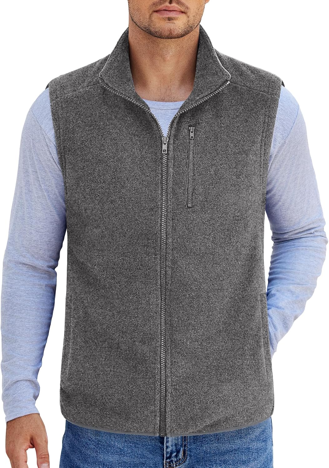 Detalle de COOFANDY Men's Fleece Vest, Polyester