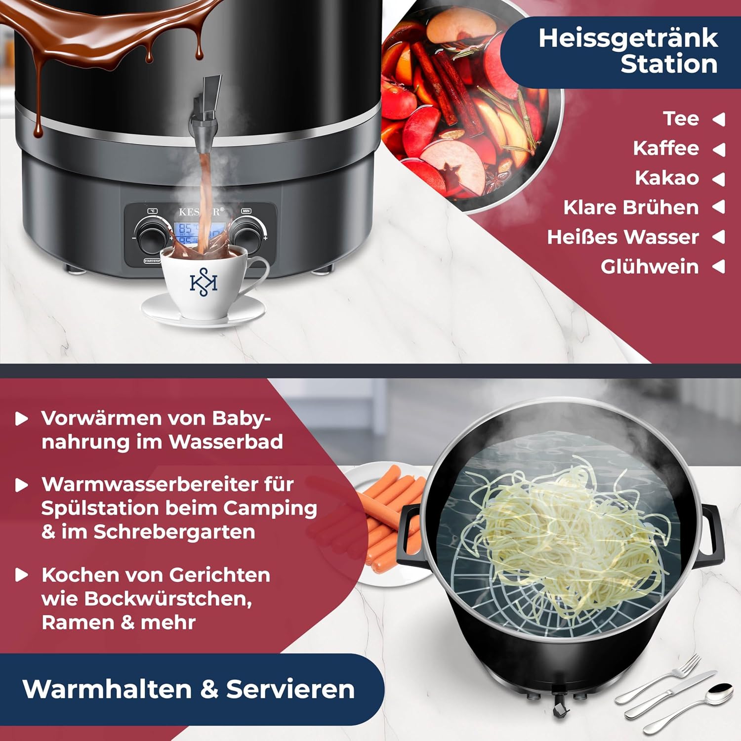 Thumbnail 6 de KESSER Einkochautomat 27 Liter Glühweinkocher