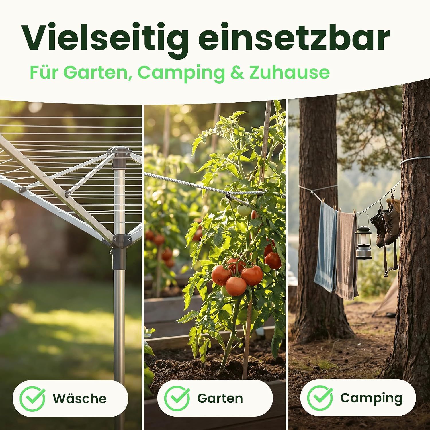 Thumbnail 4 de SimplySmooth Wäscheleine 50m – Starke Wäscheleine mit Stahlkern, flexibel in drei Längen
