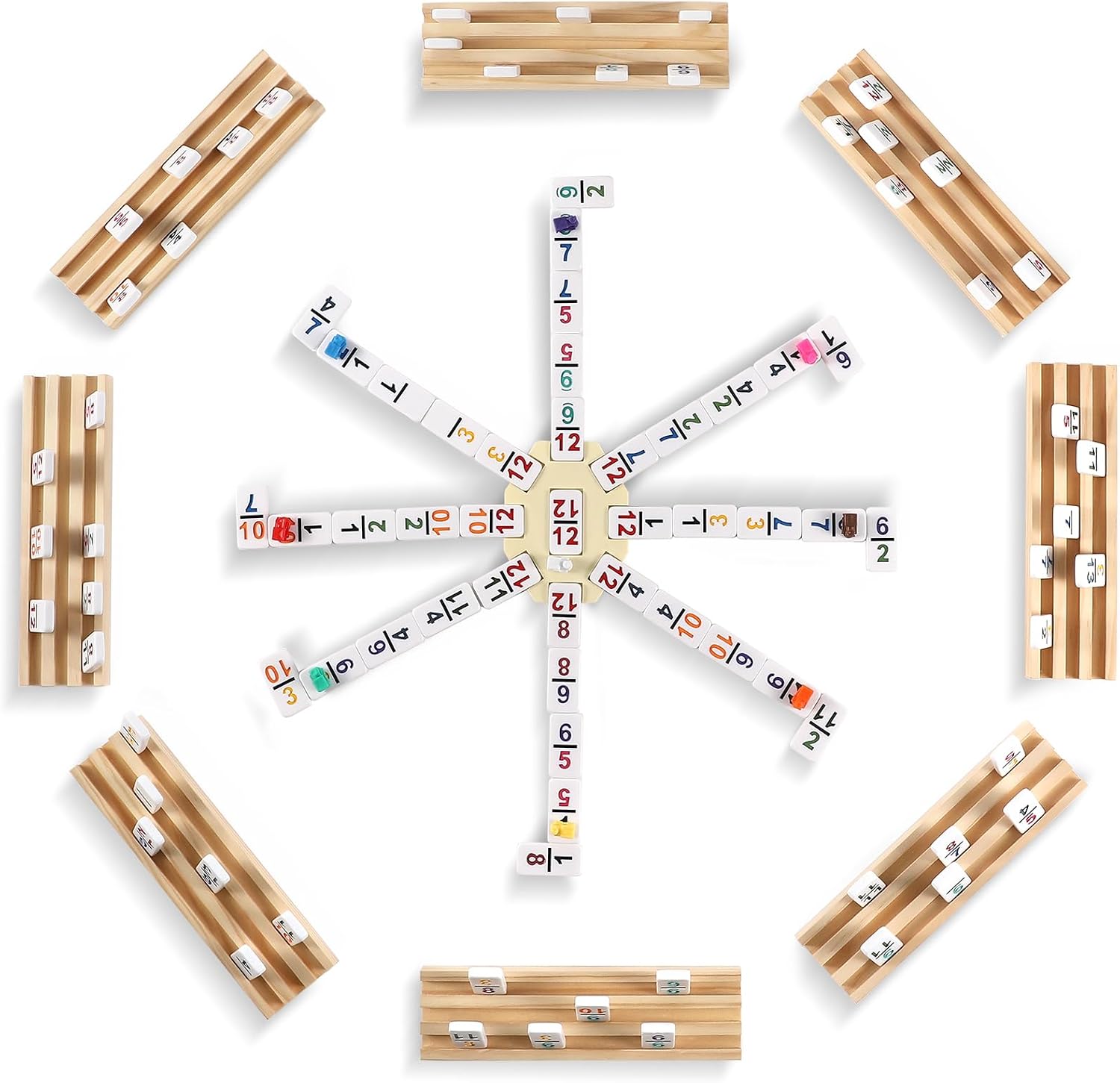Detalle 2 de Mexican Train Dominoes Set Double 12