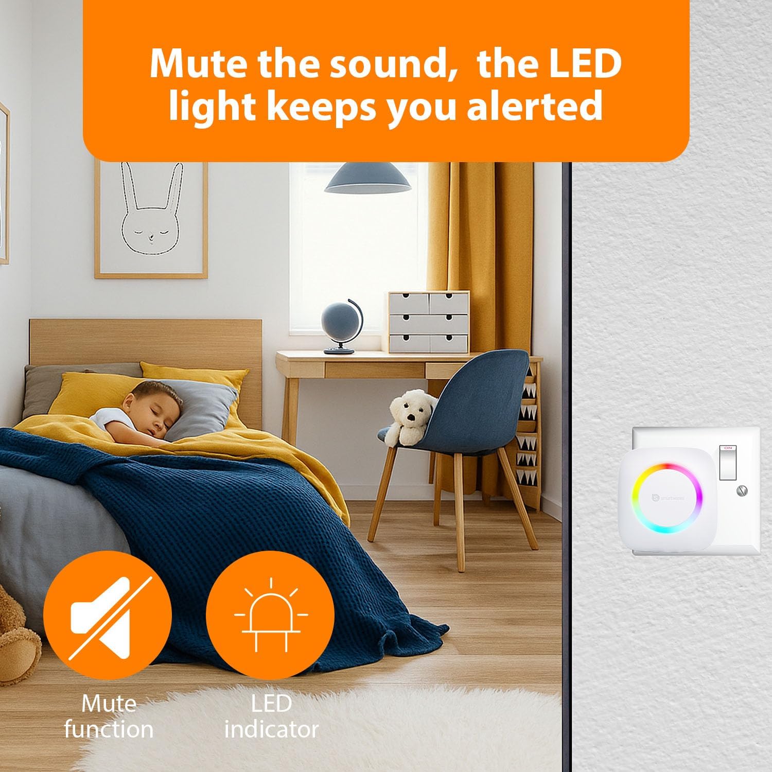 Thumbnail 6 de Smartwares Wireless Doorbell Set - Plug-in Chime & Push Button (PD-4923)