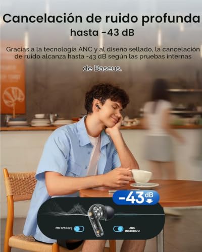 Thumbnail 1 de Baseus EP10 NC: Auriculares in-ear con ANC, 41 h y grado IP55 para deporte y viaje