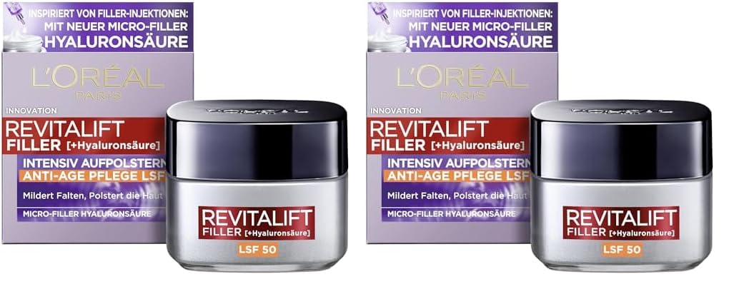 Thumbnail 6 de L’Oréal Paris Revitalift Filler [+Hyaluronsäure] Anti Age Tagescreme mit LSF 50, 50 ml – Für Frauen