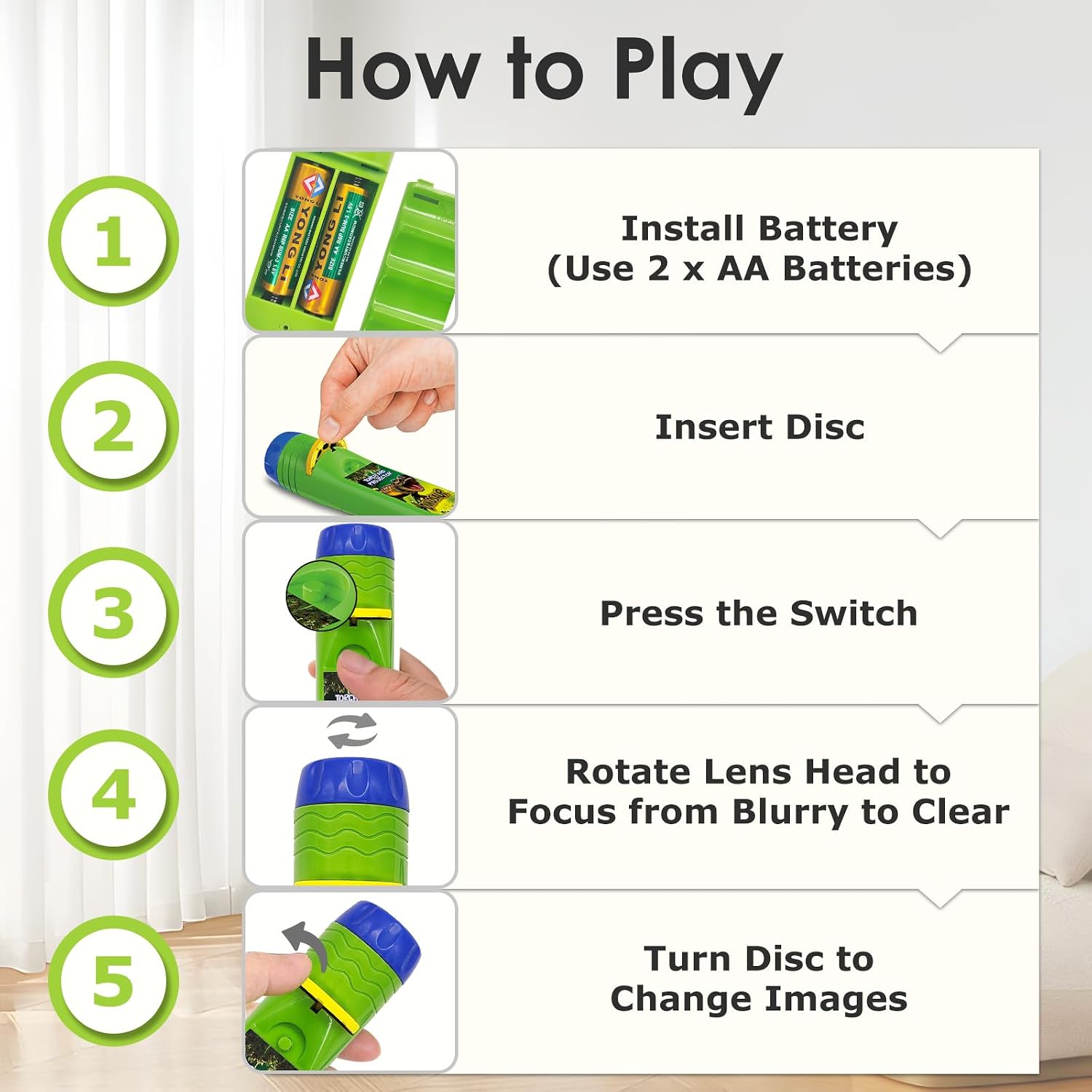 Thumbnail 4 de Pup Go Dinosaur Torch and Projector 12.5cm