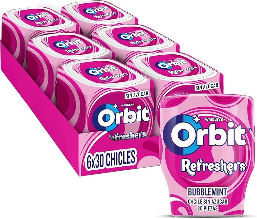 Detalle de Orbit Refreshers Bubblemint Chicles Sin Azúcar 🍬