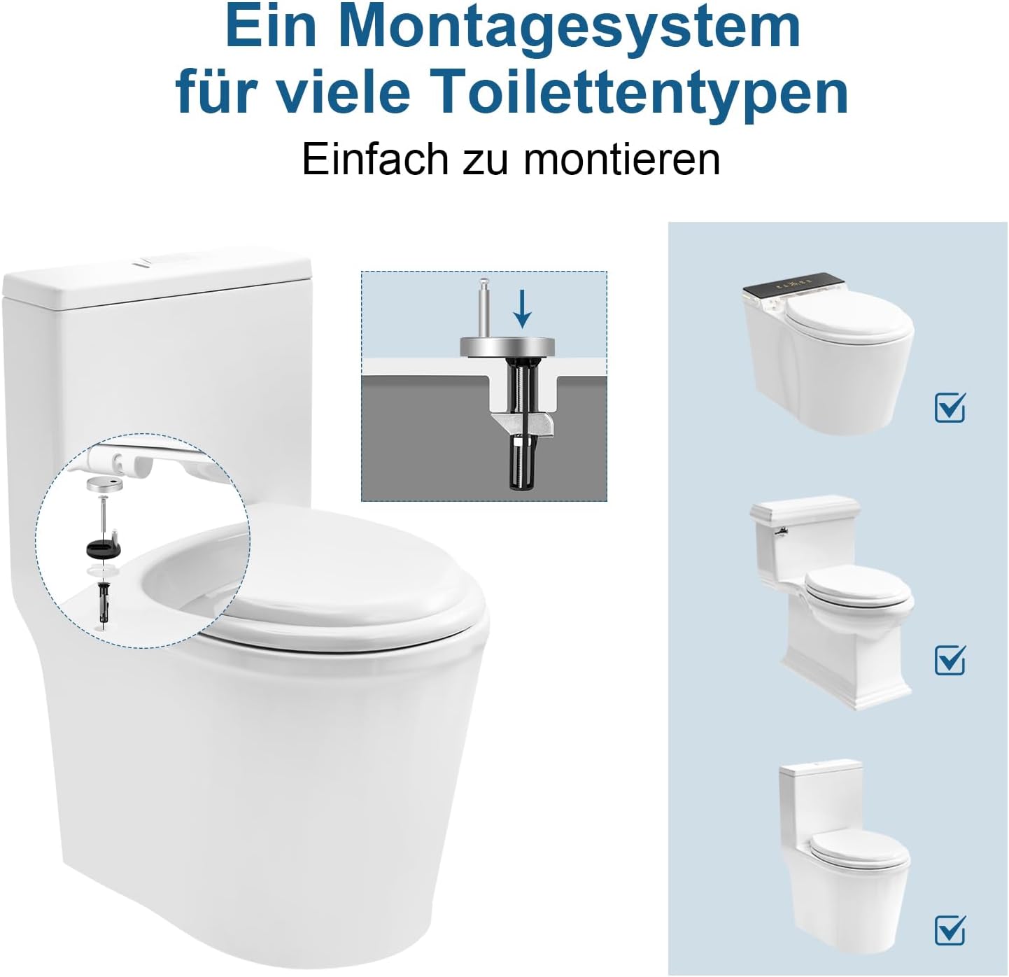 Thumbnail 5 de WOLTU Tapa WC Asiento Inodoro Cierre Suave Antibacterial 🚽