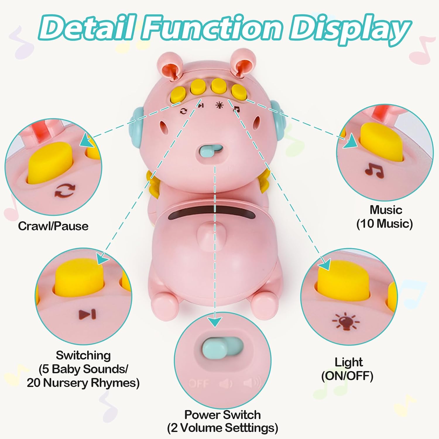 Detalle de Highttoy Giochi Neonato 3‑6‑9 Mesi giocattolo gattonare