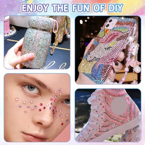Detalle 2 de CAMETNG 32000 Pcs Bedazzling Kit, 40 Colours, 3mm Resin Rhinestones for Nail Art and Craft