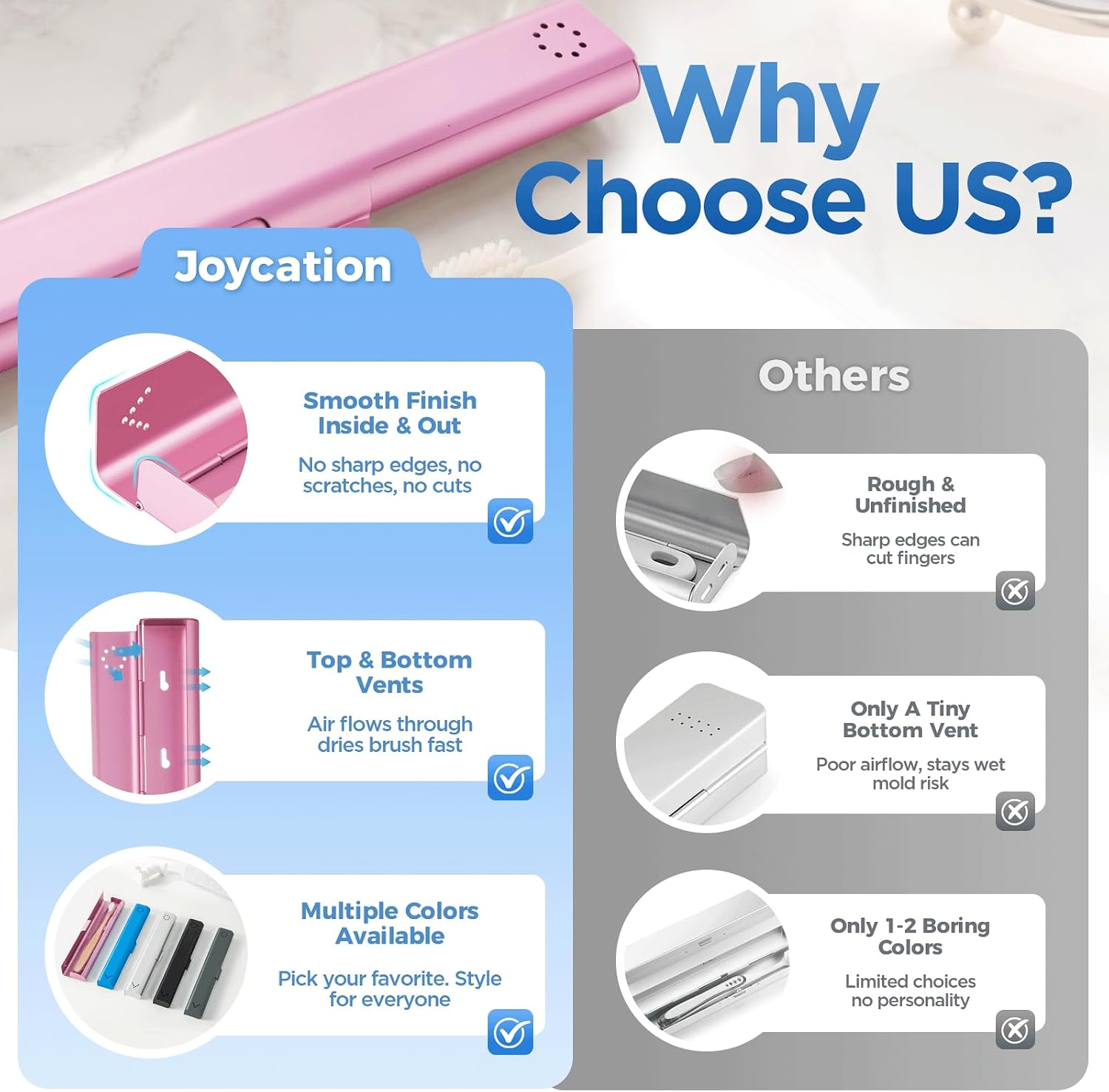 Detalle 1 de Joycation Aluminum Toothbrush Travel Case