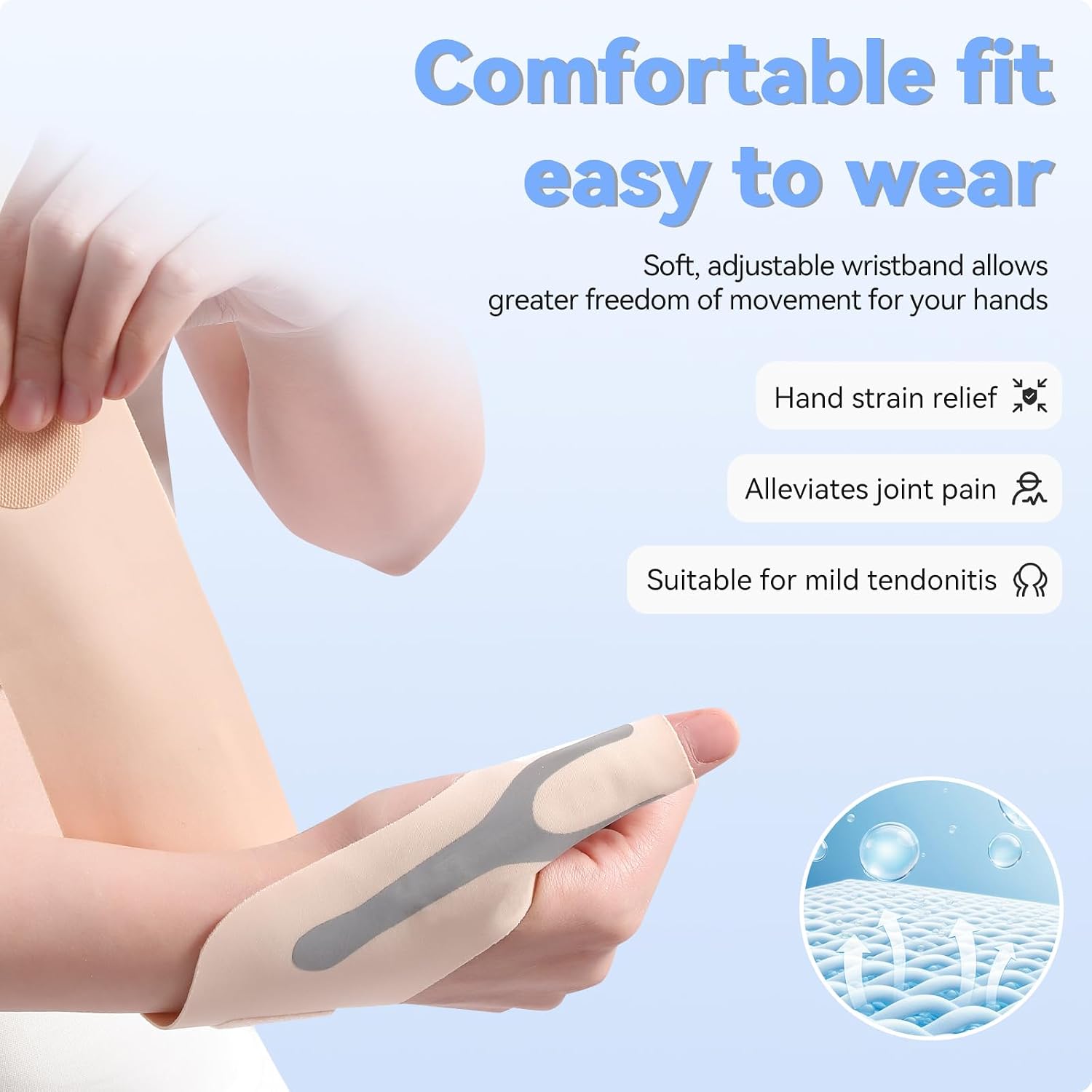Detalle de Goldeer Ergonomic Thumb Support (2 Pack) for Arthritis – Lightweight, Breathable Adjustable Thumb Brace