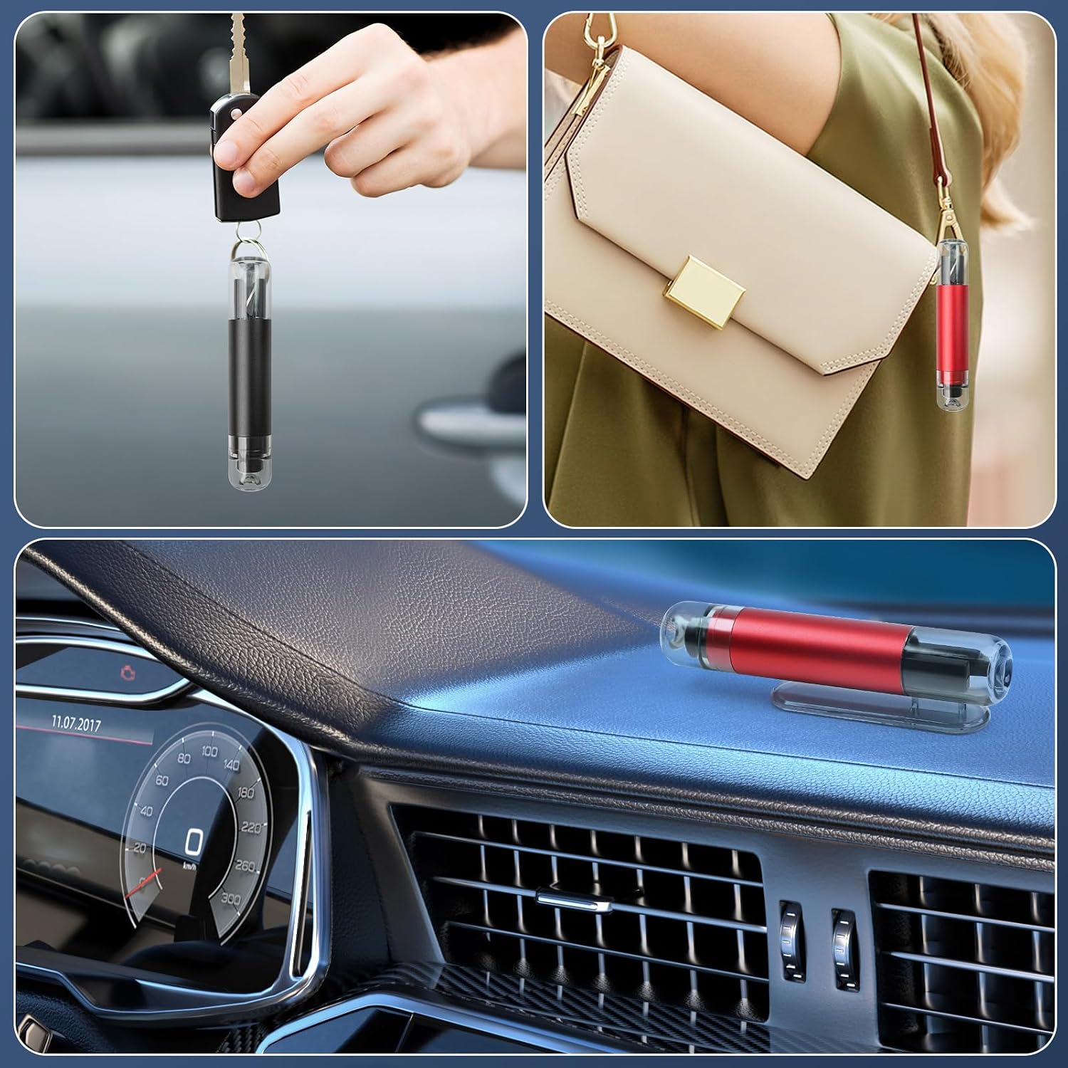 Thumbnail 1 de ZUYIST 2PCS Safe Hammer for Car Windows – Portable Escape Tool with Seat Belt Cutter (Style 1)