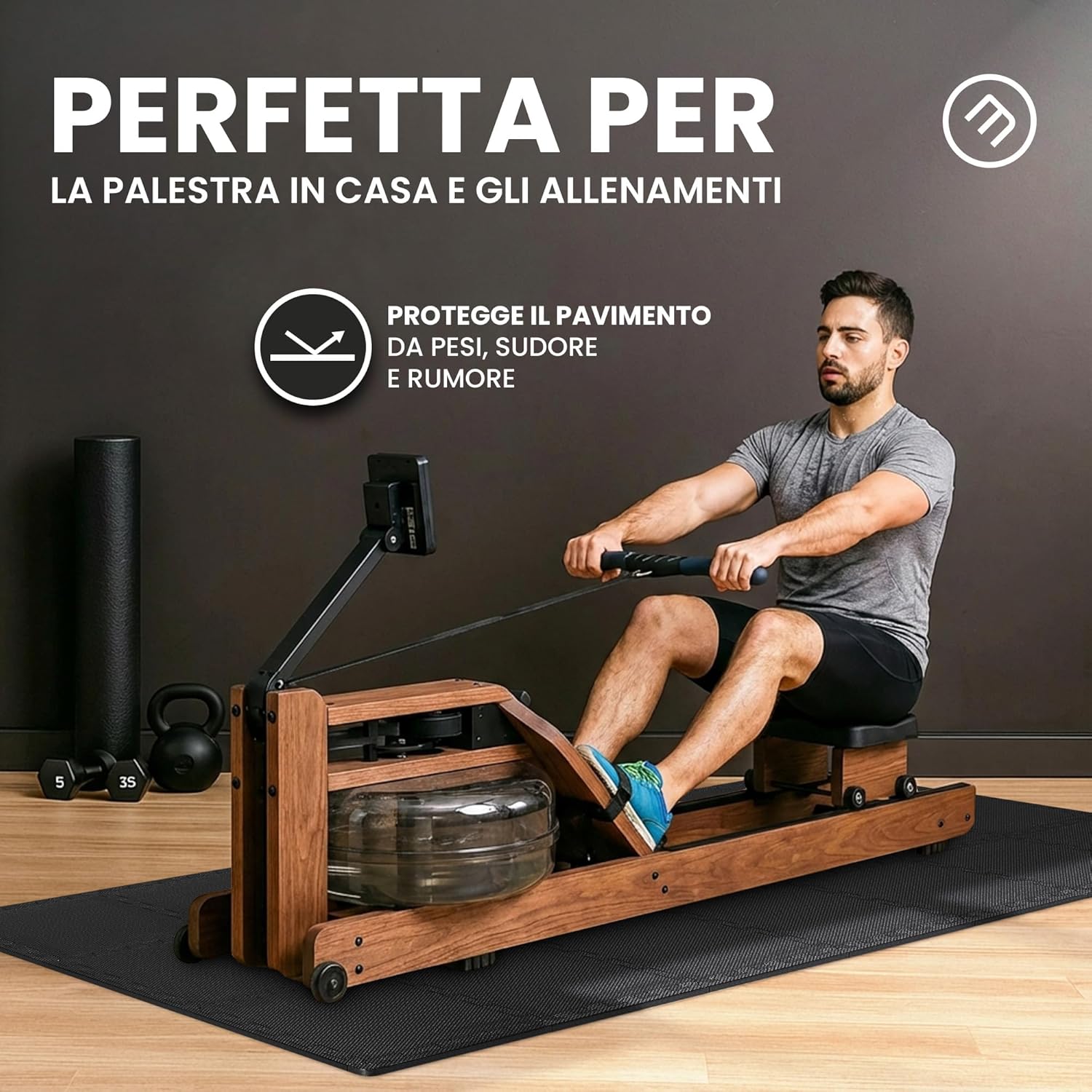 Thumbnail 5 de Tappeto Palestra in puzzle con EVA incastro (tatami gomma) per home gym e attrezzi