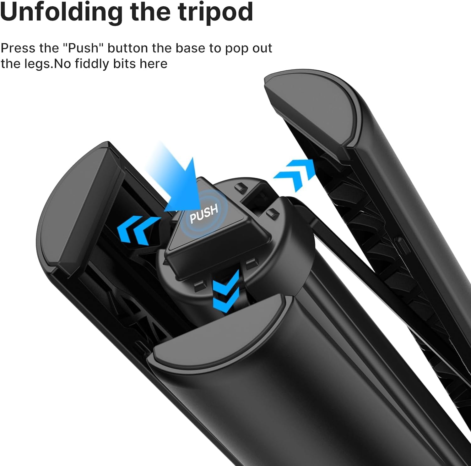 Detalle de ULANZI Trépied pour Selfie Stick 150 cm (TT52) 2-en-1 avec tête 1/4’’, compatible Insta360 GO 3 / GO 2 et DJI Pocket 3/4