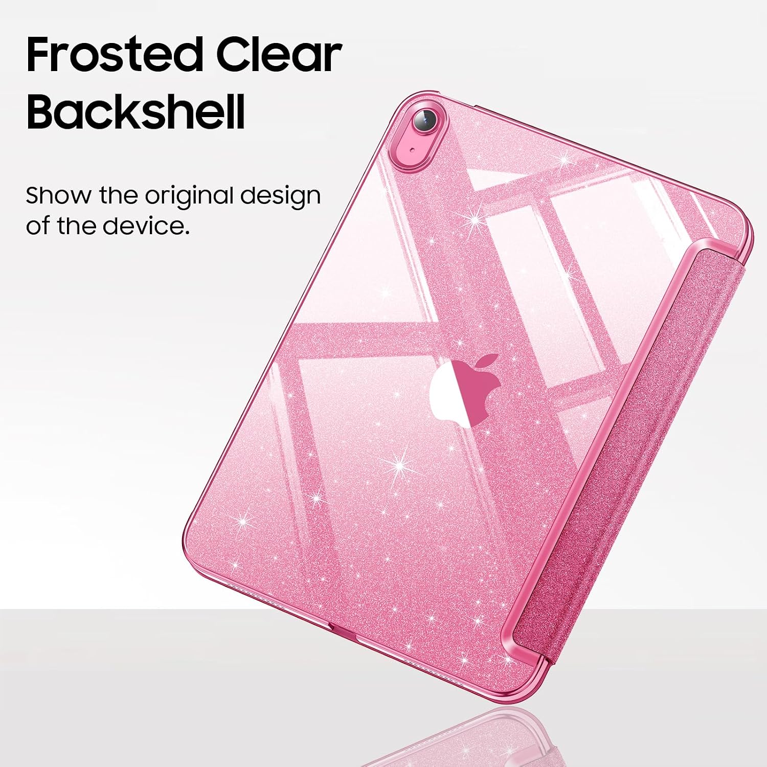 Detalle de FINTIE Schutzhülle für iPad 11. Generation (2025) & iPad 10. Generation (2022) – ultradünnes Case Cover in Glitzer Pink