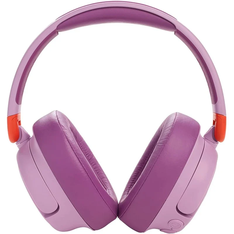 Detalle de JBL JR 460NC: Auriculares inalámbricos para niños con cancelación de ruido y volumen seguro en rosa