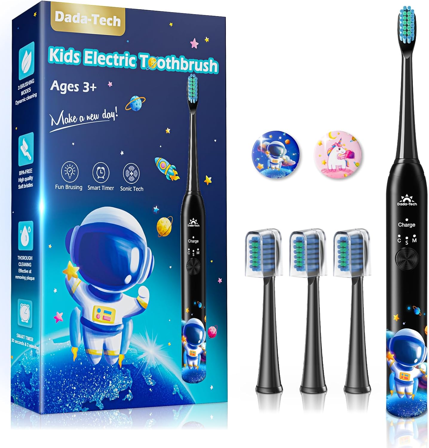 Detalle de Kids Electric Toothbrush Astronaut Black 31000VPM
