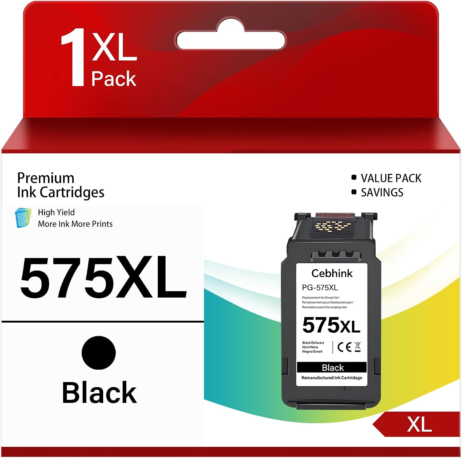 Detalle de PG-575XL Black Ink Cartridge 450‑page