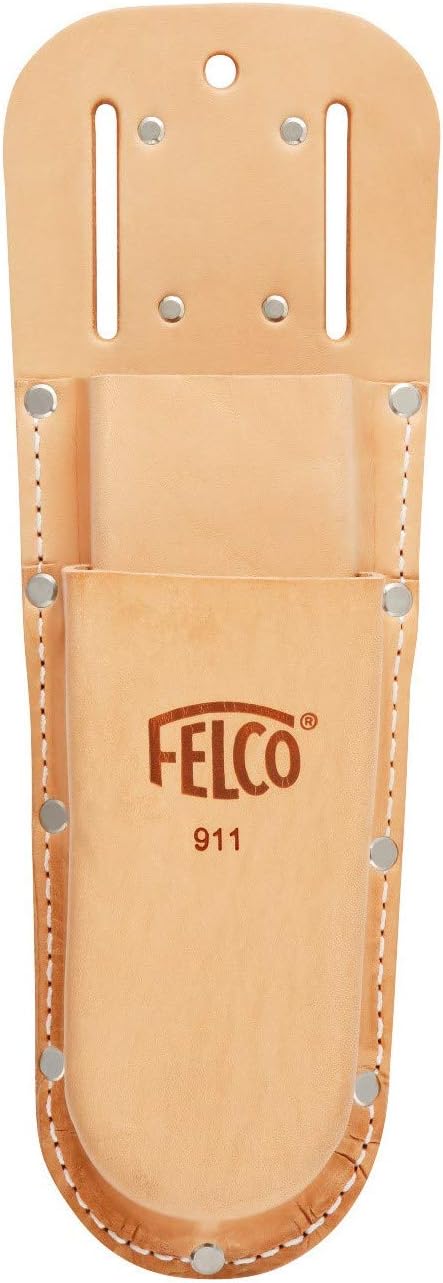 Detalle de FELCO 910 Ledertasche – Ledertasche für Gartenschere, Gürteletui mit Clip & Schlaufe
