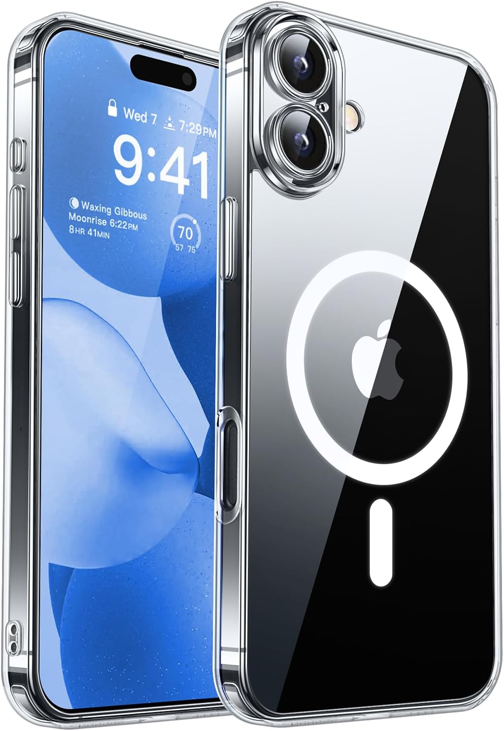 Detalle de CANSHN Cover magnetica trasparente per iPhone 17 da 6,3" con MagSafe e protezione totale fotocamera