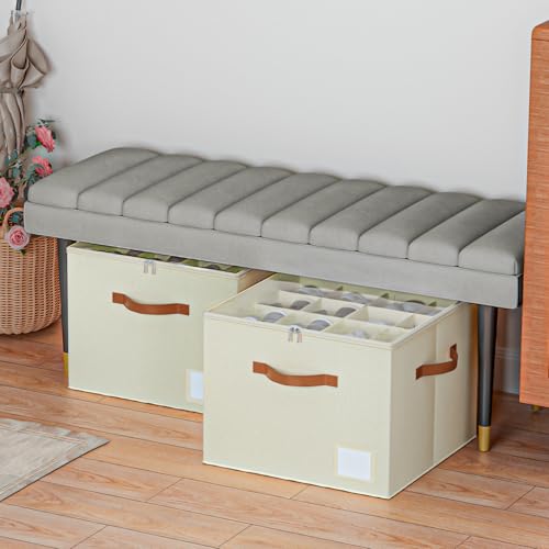 Detalle 2 de Storivo Shoe Storage Organiser Box 16 Pairs with Clear Lid and Adjustable Dividers